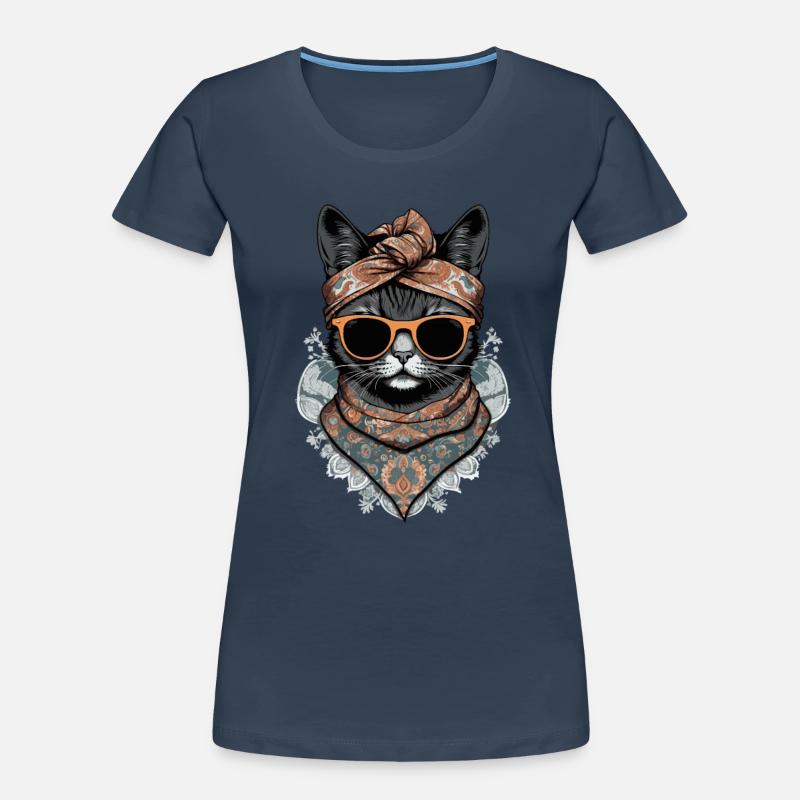 Niedliche Katzenmama Katzenmutter mit Stil Frauen Premium Bio T-Shirt