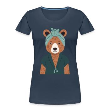 Funny Mama Bear Mother Bear Bear Lover - Women's Premium Organic T-Shirt -  - Front - Mia (176cm)
