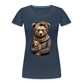 Funny Mama Bear Mother Bear Bear Lover - Women's Premium Organic T-Shirt -  - Front - Mia (176cm)