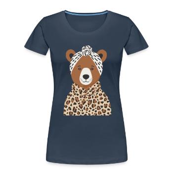 Funny Mama Bear Mother Bear Bear Lover - Women's Premium Organic T-Shirt -  - Front - Mia (176cm)