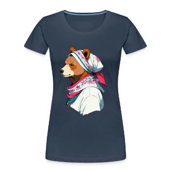 Funny Mama Bear Mother Bear Bear Lover - Women's Premium Organic T-Shirt -  - Front - Mia (176cm)