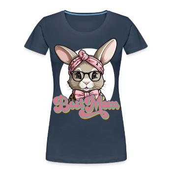 Maman Lapin Mignon Lapin Maman Mignon Lapin de Pâques - T-shirt bio Premium Femme -  - Devant - Mia (176cm)