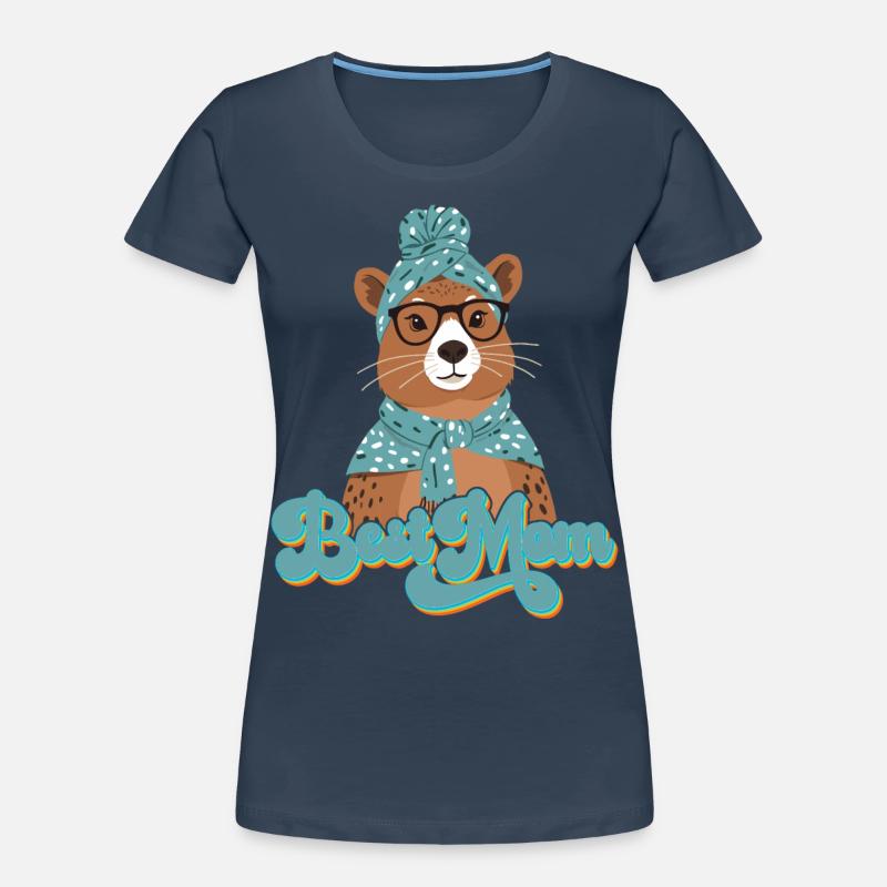 Capymama Lustige Capybara Mutter Liebe Frauen Premium Bio T-Shirt