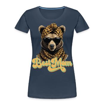 Funny Mom Bear Mother Bear Bear Lover - Women's Premium Organic T-Shirt -  - Front - Mia (176cm)