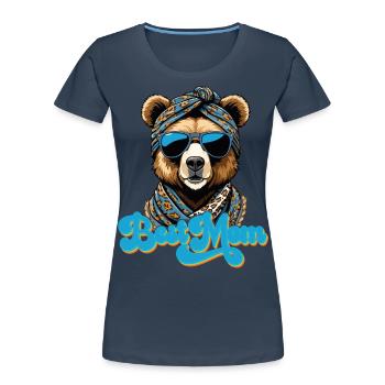 Best Mom Funny Mama Bear Mother Bear Design - Women's Premium Organic T-Shirt -  - Front - Mia (176cm)