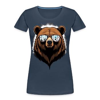 Ours Père Drôle Père Style Parfait - T-shirt bio Premium Femme -  - Devant - Mia (176cm)