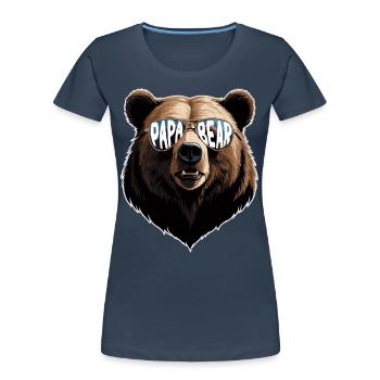 Ours Père Drôle Père Style Parfait - T-shirt bio Premium Femme -  - Devant - Mia (176cm)