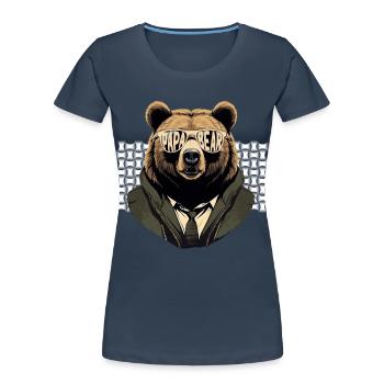 Ours Père Drôle Père Style Parfait - T-shirt bio Premium Femme -  - Devant - Mia (176cm)