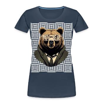 Ours Père Drôle Père Style Parfait - T-shirt bio Premium Femme -  - Devant - Mia (176cm)