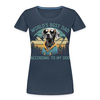 Welt Bester Hundepapa Weimaraner Lustige Hunde - Frauen Premium Bio T-Shirt -  - Vorne - Mia (176cm)