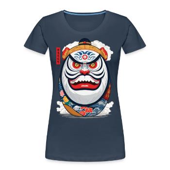 Japanese Daruma Aesthetic Yokai Streetwear - Women's Premium Organic T-Shirt -  - Front - Mia (176cm)