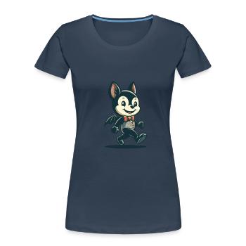 Funny Halloween Party Spooky Haunted Time - Women's Premium Organic T-Shirt -  - Front - Mia (176cm)