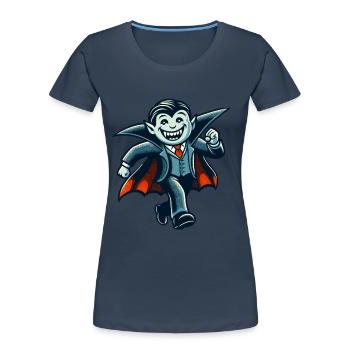 Rétro Vintage Style Halloween Costume Vampire Décoration - T-shirt bio Premium Femme -  - Devant - Mia (176cm)