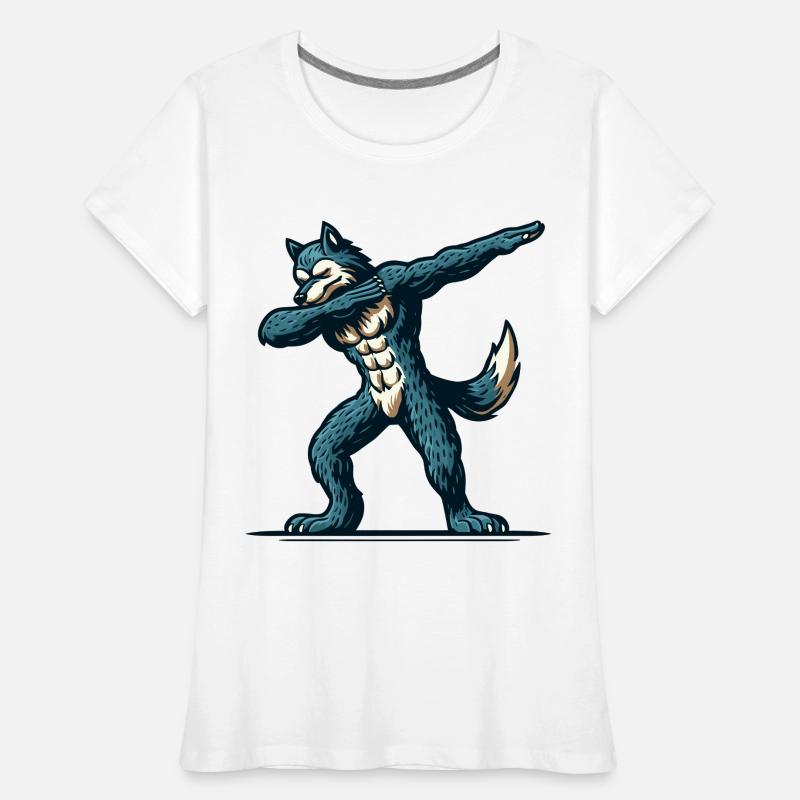 Dabbender Werwolf Lustiges Dabbing Design Frauen Premium Bio T-Shirt