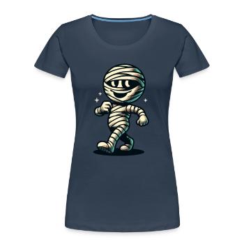 Rétro Vintage Style Halloween Costume Décoration Momie - T-shirt bio Premium Femme -  - Devant - Mia (176cm)