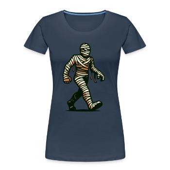 Rétro momie Style Vintage Halloween Costume Décoration - T-shirt bio Premium Femme -  - Devant - Mia (176cm)