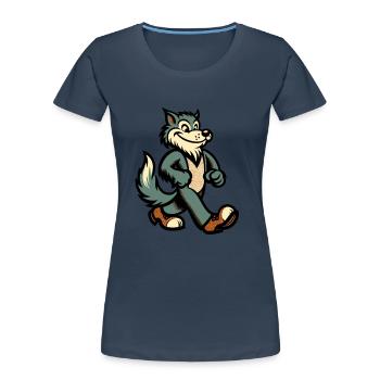 Rétro Vintage Style Halloween Loup-Garou Costume Décoration - T-shirt bio Premium Femme -  - Devant - Mia (176cm)