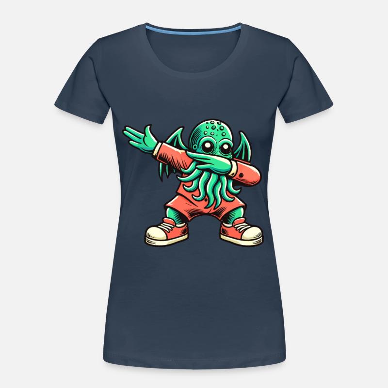 Lustiger Dabbender Cthulhu Dabbing Design Frauen Premium Bio T-Shirt