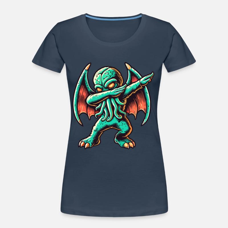 Dabbing drôle Cthulhu Dabbing Design T-shirt bio Premium Femme