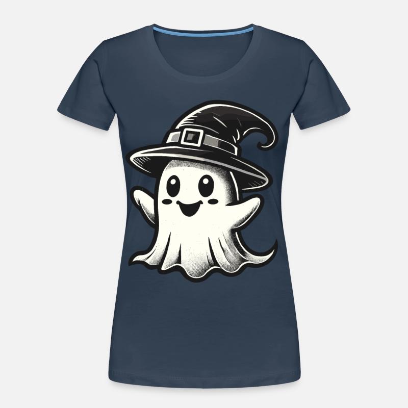 Funny Witch Ghost Spooky Party Women's Premium Organic T-Shirt