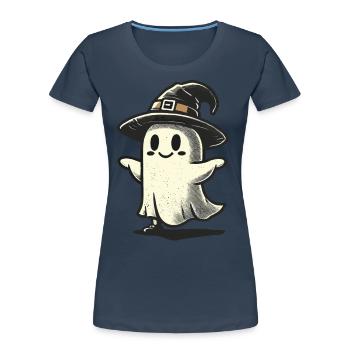 Lustiger Hexen Geist Gespenstische Party Spooky - Frauen Premium Bio T-Shirt -  - Vorne - Mia (176cm)