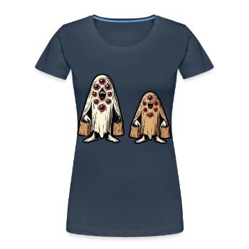 Gespenstische Party Trick Or Treat - Frauen Premium Bio T-Shirt -  - Vorne - Mia (176cm)