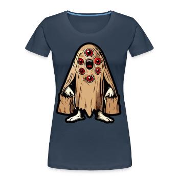Gespenstische Party Trick Or Treat Halloween - Frauen Premium Bio T-Shirt -  - Vorne - Mia (176cm)