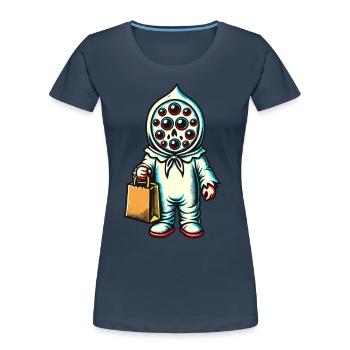 Gespenstische Party Trick Or Treat - Frauen Premium Bio T-Shirt -  - Vorne - Mia (176cm)