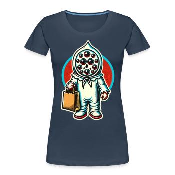 Gespenstische Party Trick Or Treat - Frauen Premium Bio T-Shirt -  - Vorne - Mia (176cm)