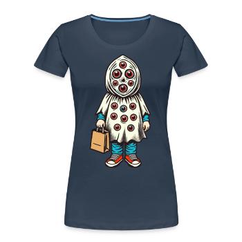 Gespenstische Party Lustiges Halloween Streetwear - Frauen Premium Bio T-Shirt -  - Vorne - Mia (176cm)