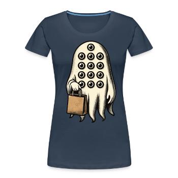 Gespenstische Party Lustiges Halloween Streetwear - Frauen Premium Bio T-Shirt -  - Vorne - Mia (176cm)