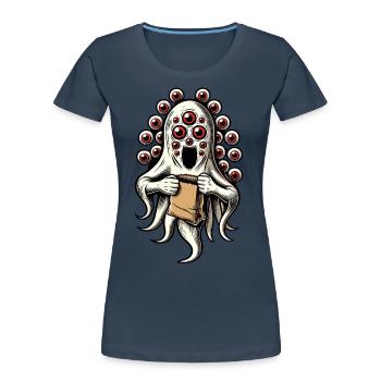 Gespenstische Party Lustiges Halloween Streetwear - Frauen Premium Bio T-Shirt -  - Vorne - Mia (176cm)