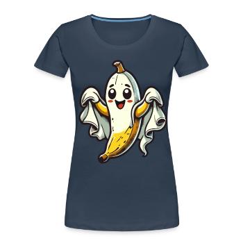 Lustige Geister Banane Boonana Gespenstische Party - Frauen Premium Bio T-Shirt -  - Vorne - Mia (176cm)