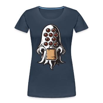 Gespenstische Party Lustiges Halloween Streetwear - Frauen Premium Bio T-Shirt -  - Vorne - Mia (176cm)