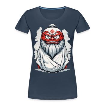 Japanese Daruma Aesthetic Yokai Vintage - Women's Premium Organic T-Shirt -  - Front - Mia (176cm)