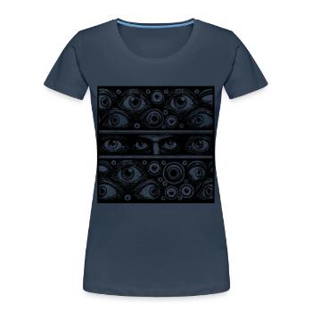 Gloomy Eyes Creepy Halloween Design - Women's Premium Organic T-Shirt -  - Front - Mia (176cm)