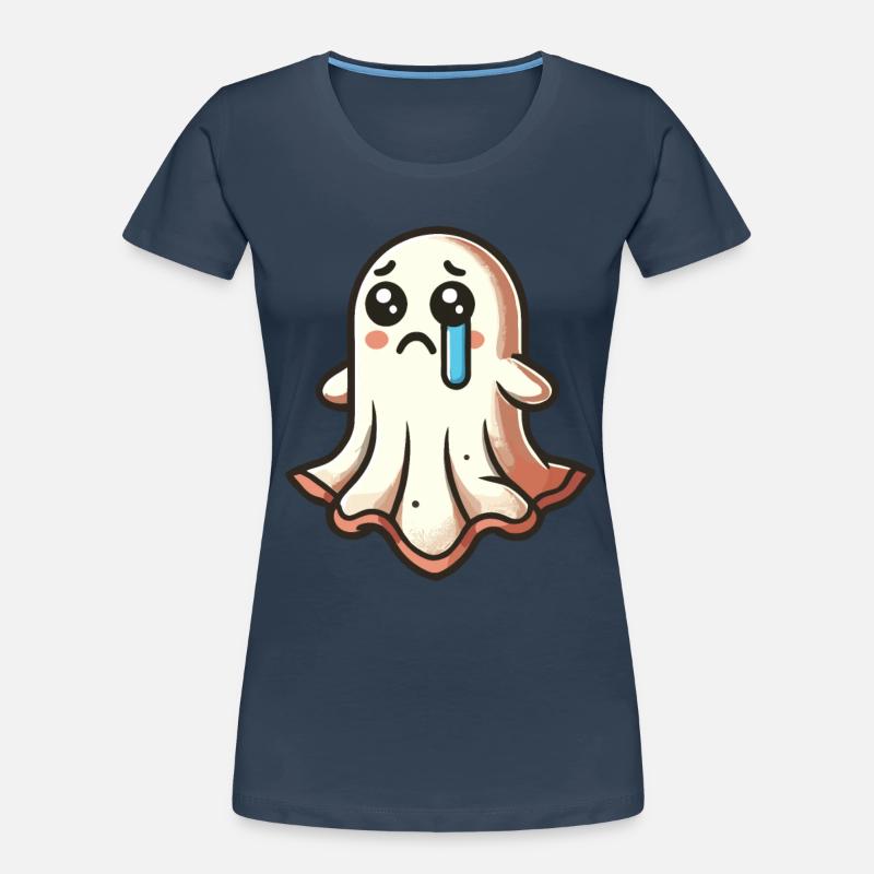 Sad Ghost Cute Weeping Ghosts Women's Premium Organic T-Shirt