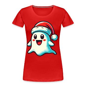 Niedliches Weihnachten Gespenst Last Minute Kostüm - Frauen Premium Bio T-Shirt -  - Vorne - Mia (176cm)