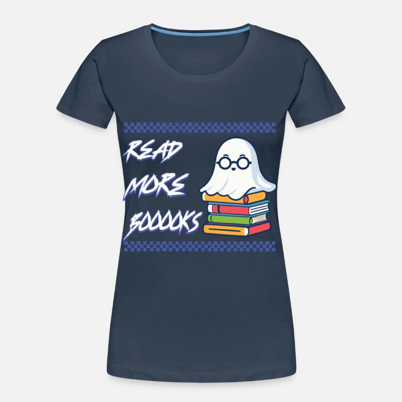 Cute Book Lover Ghost Funny Saying Women's Premium Organic T-Shirt