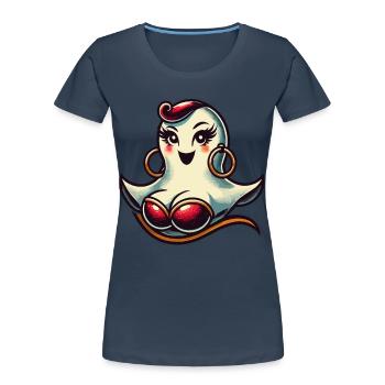 Drôle Glamour Goule Flashy Halloween - T-shirt bio Premium Femme -  - Devant - Mia (176cm)