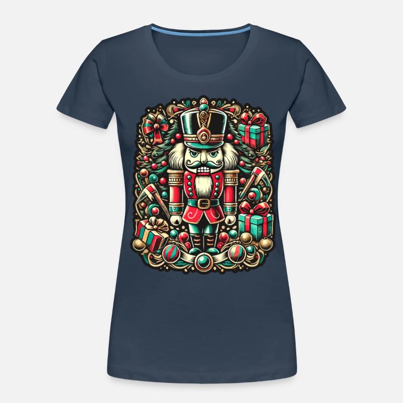 Nutcracker Christmas Festive Colorful Women's Premium Organic T-Shirt