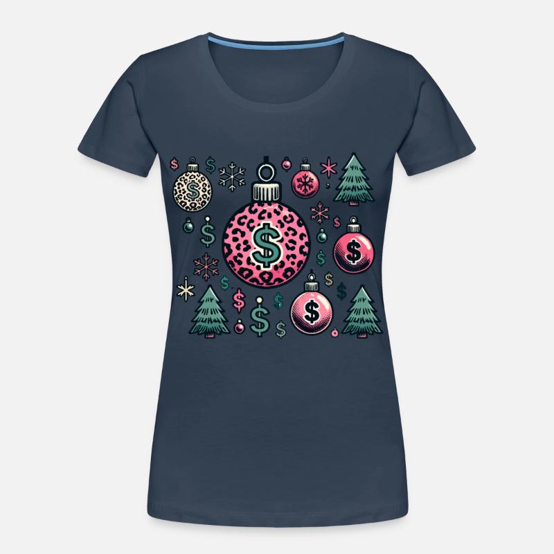 Weihnachtskugeln Dollar Symbole Frauen Premium Bio T-Shirt
