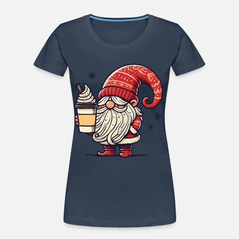 Weihnachtswichtel Kaffeegenuss Gnom Frauen Premium Bio T-Shirt