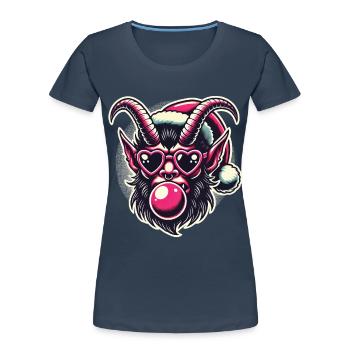 Weihnachten Krampus Lustige Sigma Male Style - Frauen Premium Bio T-Shirt -  - Vorne - Mia (176cm)