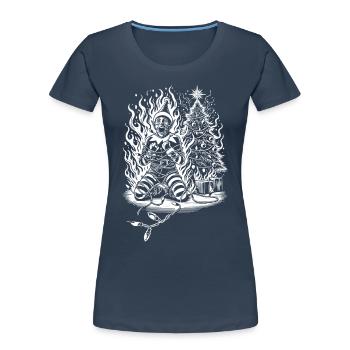 Sarcasme rusé Noël Horreur - T-shirt bio Premium Femme -  - Devant - Mia (176cm)