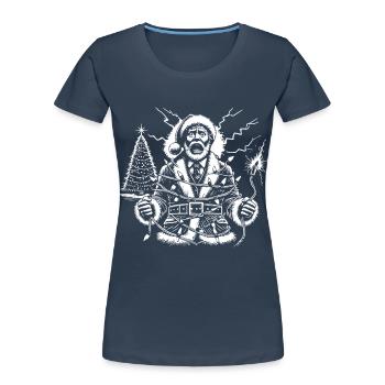 Père Noël drôle Sarcasme Chaos - T-shirt bio Premium Femme -  - Devant - Mia (176cm)