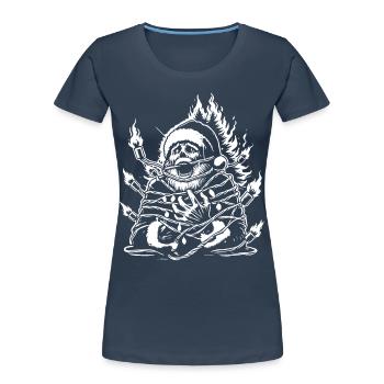 Christmas for Christmas Muffle Sarcastic - Women's Premium Organic T-Shirt - navy - Front - Mia (176cm)