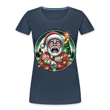 Chaos de l’électrocution de Noël avec le Père Noël - T-shirt bio Premium Femme -  - Devant - Mia (176cm)
