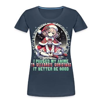 Kawaii Anime Christmas Break Celebrations - Women's Premium Organic T-Shirt -  - Front - Mia (176cm)