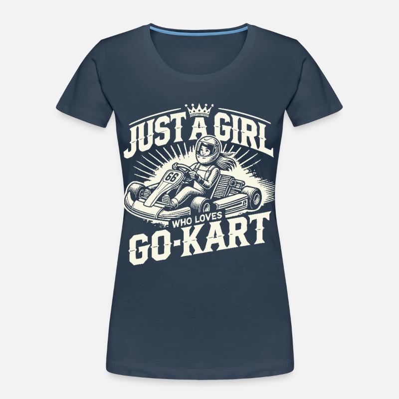 Nur Ein Mädchen, Das Go-Kart Liebt Frauen Premium Bio T-Shirt